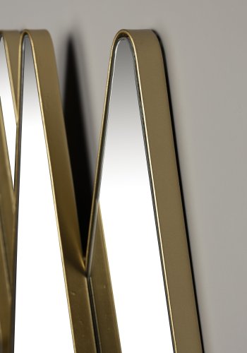 DUTCHBONE Kyoko veggspeil, diamantformet - speilglass og messingjern (70x77)