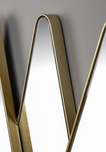 DUTCHBONE Kyoko veggspeil, diamantformet - speilglass og messingjern (70x77)