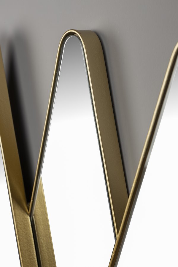 DUTCHBONE Kyoko veggspeil, diamantformet - speilglass og messingjern (70x77)