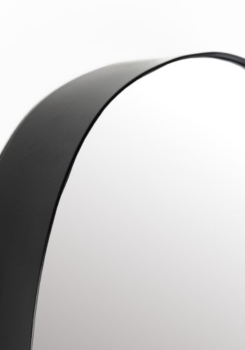 WHITE LABEL LIVING Juna veggspeil, asymmetrisk - speilglass og svart metall (80x45)