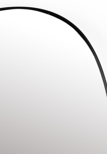 WHITE LABEL LIVING Juna veggspeil, asymmetrisk - speilglass og svart metall (80x45)