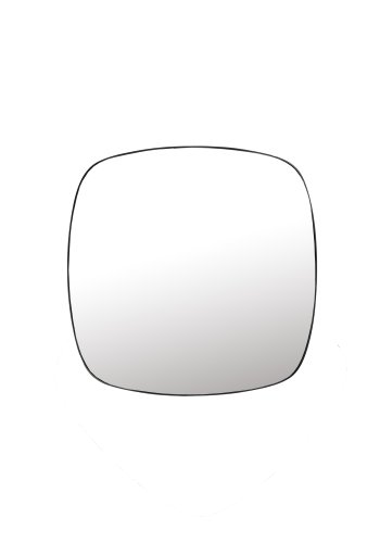 WHITE LABEL LIVING Mila veggspeil, firkantet - speilglass og svart metall (50x50)