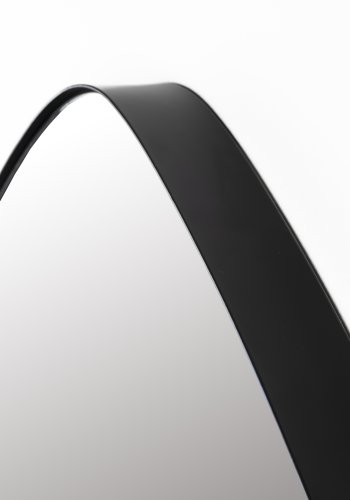 WHITE LABEL LIVING Mila veggspeil, firkantet - speilglass og svart metall (50x50)