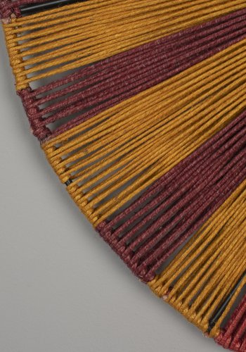 DUTCHBONE Surya veggspeil L, rundt - speilglass, flerfarget tau og jern (60)