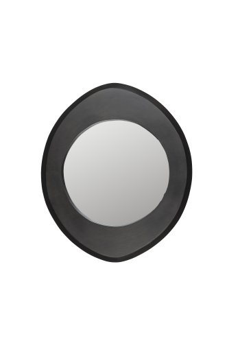 DUTCHBONE Aren Wandspiegel S, organisch – Spiegelglas und schwarzes Mangoholz (55x47)