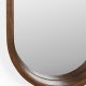 WHITE LABEL LIVING Nyko veggspeil, ovalt - speilglass og brunt gummitre (120x24)
