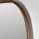 WHITE LABEL LIVING Nyko L veggspeil, ovalt - speilglass og brunt gummitre (120x40)