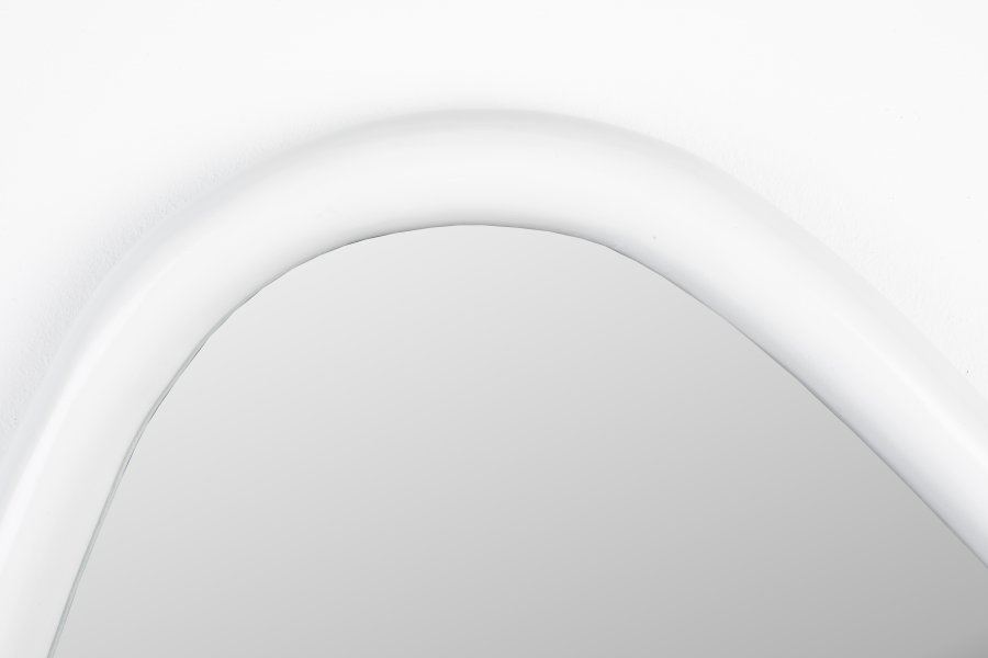 ZUIVER Looks S veggspeil, organisk - speilglass og off-white mangotre (67x49)