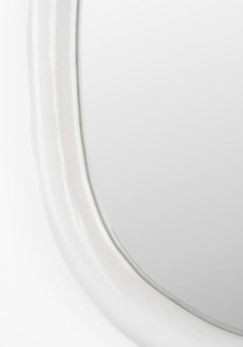 ZUIVER Looks S veggspeil, organisk - speilglass og off-white mangotre (67x49)