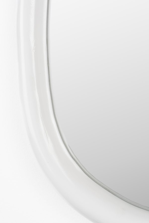 ZUIVER Looks S veggspeil, organisk - speilglass og off-white mangotre (67x49)