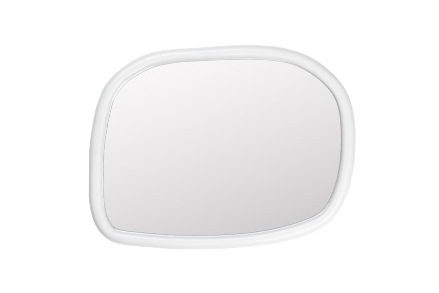 ZUIVER Looks M veggspeil, organisk - speilglass og off-white mangotre (73x55)