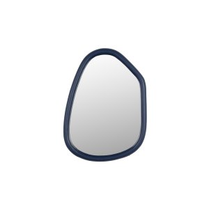 ZUIVER Looks S vgspejl, organisk - spejlglas og navy bl mangotr (67x49)