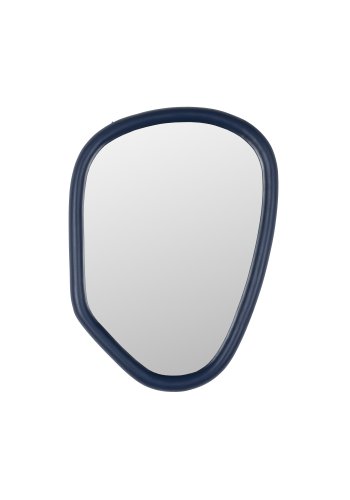 ZUIVER Looks S veggspeil, organisk - speilglass og marinebltt mangotre (67x49)