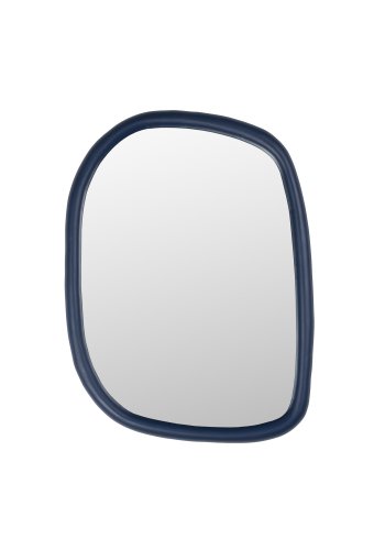 ZUIVER Looks M veggspeil, organisk - speilglass og marinebltt mangotre (70x55)