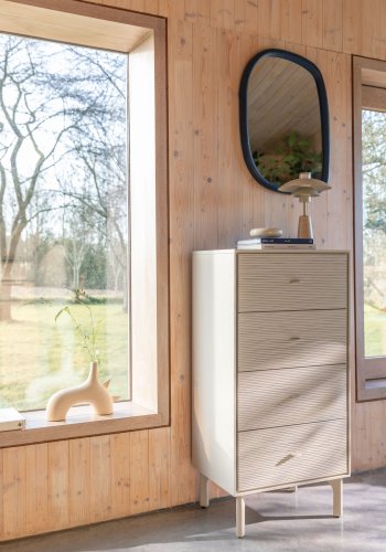 ZUIVER Looks M veggspeil, organisk - speilglass og marinebltt mangotre (70x55)