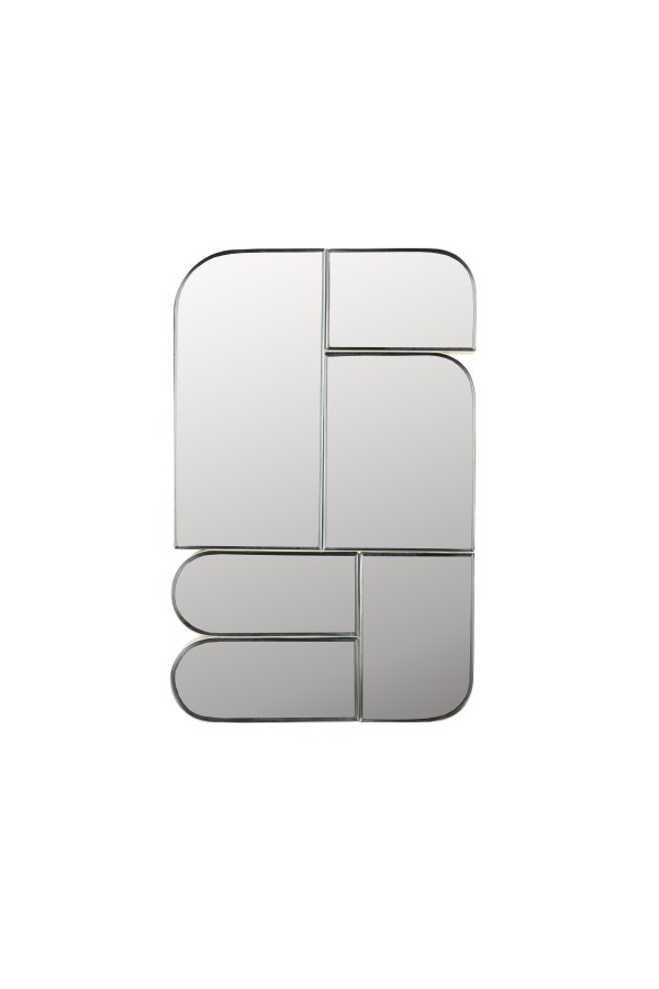 ZUIVER Glamour veggspeil, rektangulrt - speilglass og beige metall (45x70)