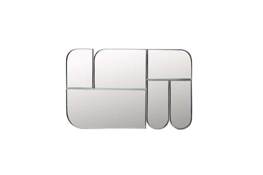 ZUIVER Glamour veggspeil, rektangulrt - speilglass og beige metall (45x70)