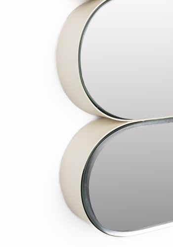 ZUIVER Glamour veggspeil, rektangulrt - speilglass og beige metall (45x70)