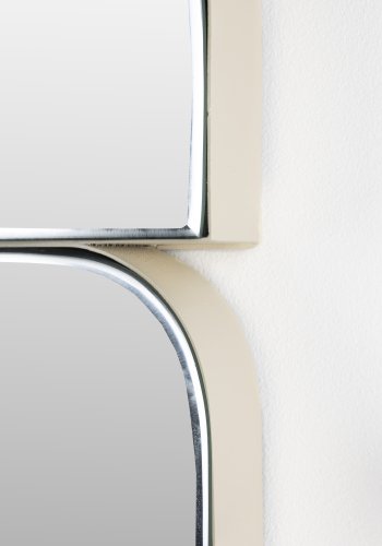 ZUIVER Glamour veggspeil, rektangulrt - speilglass og beige metall (45x70)