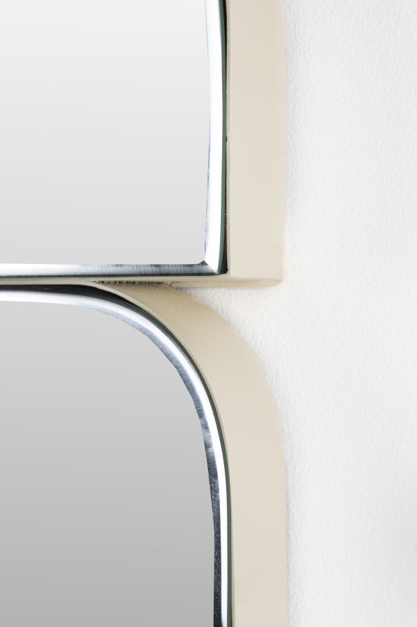 ZUIVER Glamour veggspeil, rektangulrt - speilglass og beige metall (45x70)