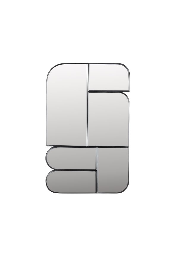 ZUIVER Glamour veggspeil, rektangulrt - speilglass og mrkebrunt metall (45x70)