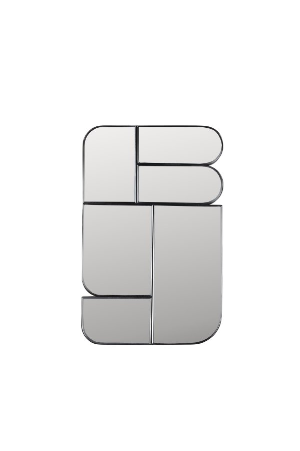 ZUIVER Glamour veggspeil, rektangulrt - speilglass og mrkebrunt metall (45x70)