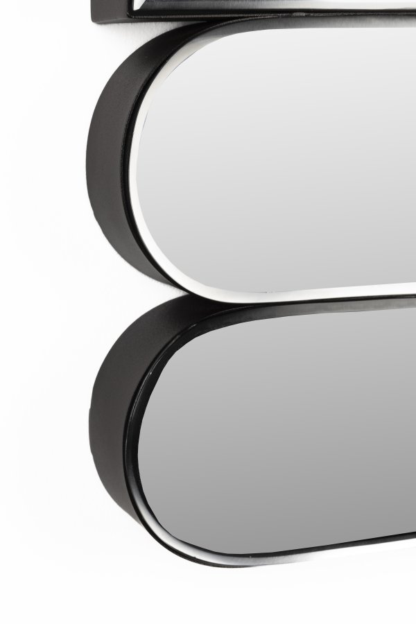 ZUIVER Glamour veggspeil, rektangulrt - speilglass og mrkebrunt metall (45x70)