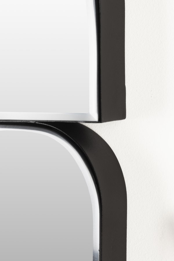 ZUIVER Glamour veggspeil, rektangulrt - speilglass og mrkebrunt metall (45x70)