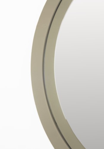 ZUIVER Bubbles veggspeil, rundt - speilglass og beige jern (50)