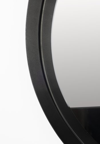 ZUIVER Bubbles veggspeil, rundt - speilglass og mrkebrunt jern (50)