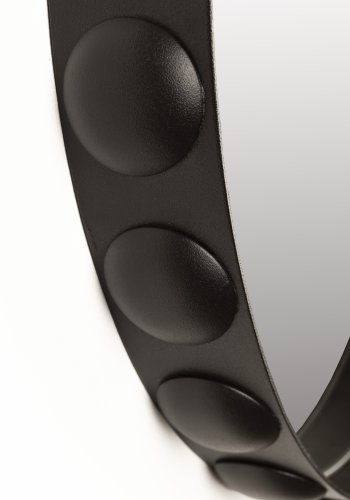 ZUIVER Bubbles veggspeil, rundt - speilglass og mrkebrunt jern (50)