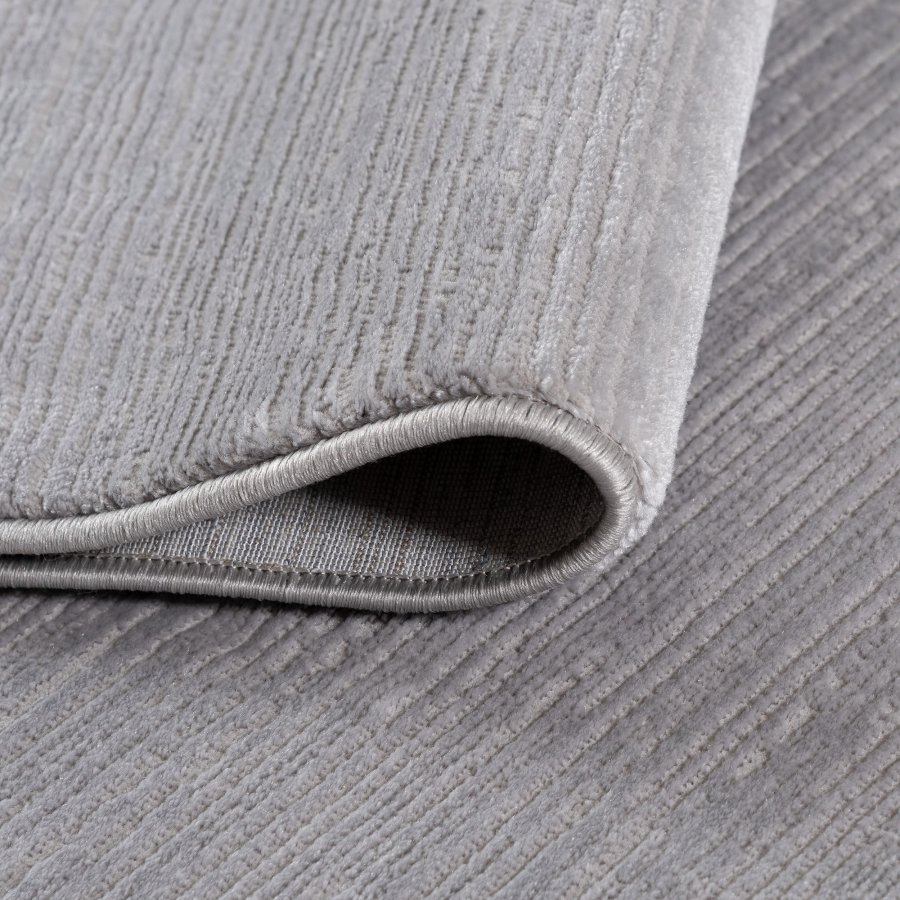 TEPPI Lima gulvtppe m. mnster, rektangulr - gr polyester (200x290)