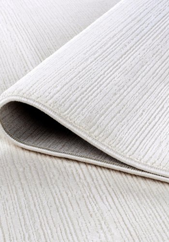 TEPPI Lima gulvtppe m. mnster, rektangulr - creme polyester (160x230)