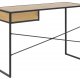 ACT NORDIC Seaford skrivebord - natur/sort papir vildeg/metal, m. 1 skuffe (110x45)