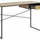 ACT NORDIC Seaford skrivebord - natur/sort papir vildeg/metal, m. 1 skuffe (110x45)