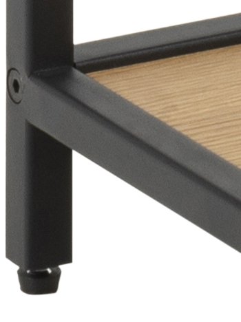 ACT NORDIC Seaford natbord - natur/sort papir vildeg/metal, m. 1 skuffe og 1 hylde