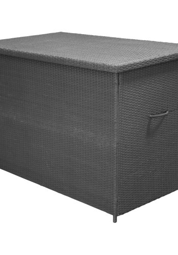 
VENTURE DESIGN amazon putekasse - rektangulær, svart rattan og stål, vannavvisende
