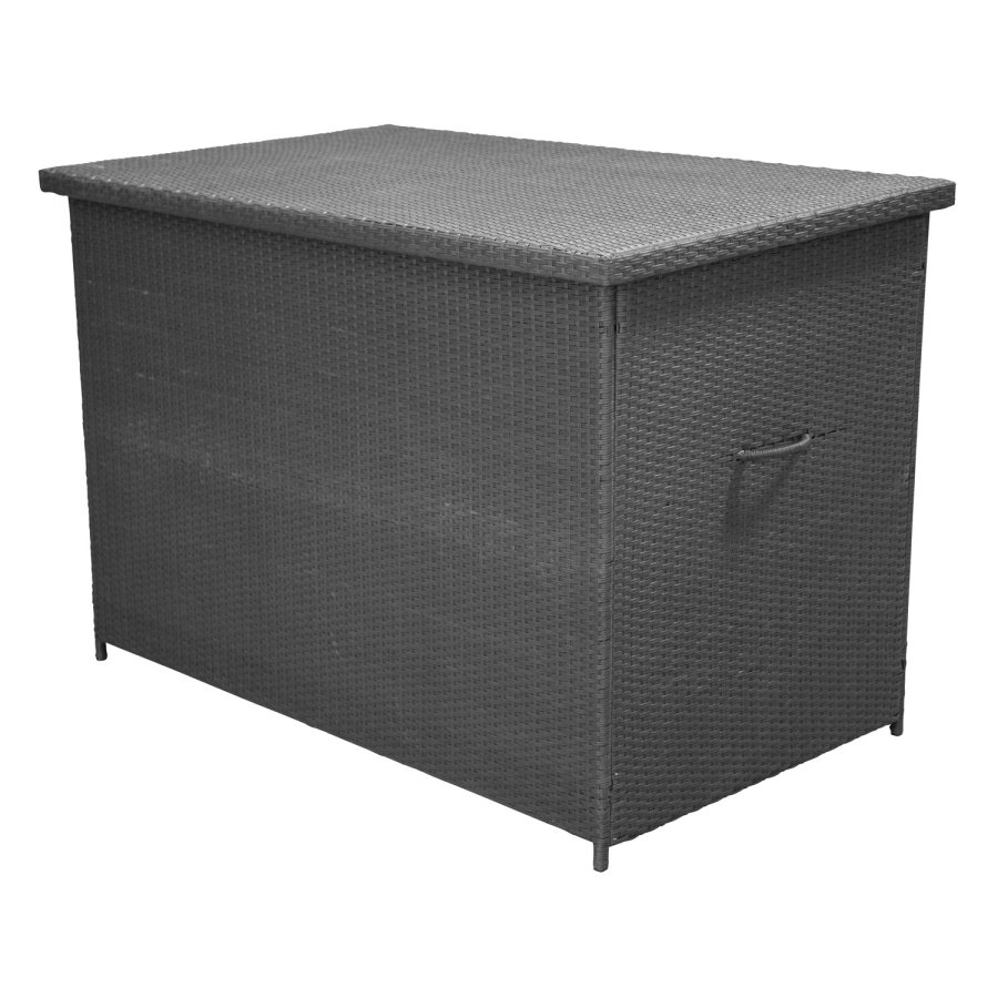 
VENTURE DESIGN amazon putekasse - rektangulær, svart rattan og stål, vannavvisende
