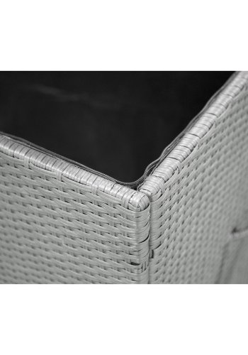 
VENTURE DESIGN amazon putekasse - rektangulær, svart rattan og stål, vannavvisende
