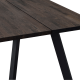 ROWICO rechteckiger Esstisch Fred - dunkelbraune Eiche und schwarzes Metall (170x95)