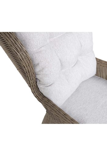 VENTURE DESIGN Washington Ftölj Trädgrdsset med Naturfärgade Dynor och Glasbord - Naturlig Rotting