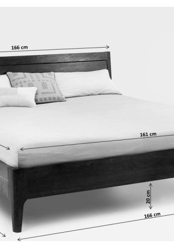 KARE DESIGN Brooklyn Walnut sengeramme - valnttbrunt sheesham-tre (160x200)