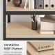 SONGMICS Kraftig reol, s�t med 2, k�lderreol, opbevaringsreol, 40 x 80 x 160 cm, reol med st�lramme, lasteevne op til 520 kg, 4 justerbare hylder, sort GLR048BZ01