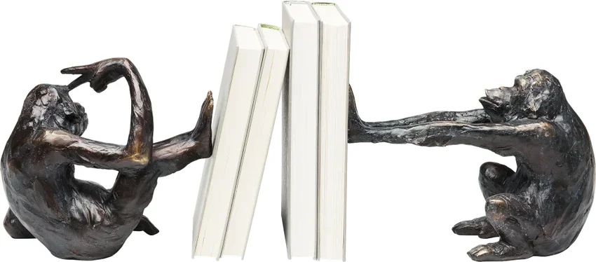 KARE DESIGN Monkey boksttte - svart polyresin (sett med 2)