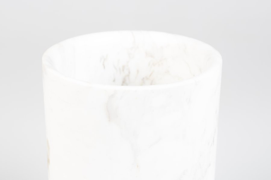 ZUIVER Fajen vase, rund - hvit marmor