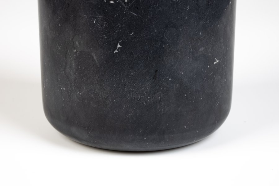 ZUIVER Fajen vase, rund - svart marmor