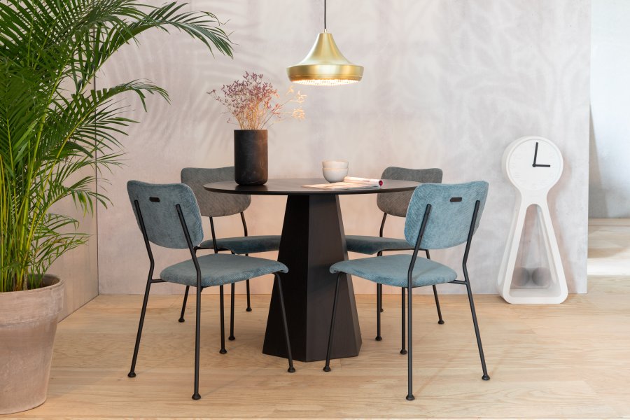 ZUIVER Fajen vase, rund - svart marmor