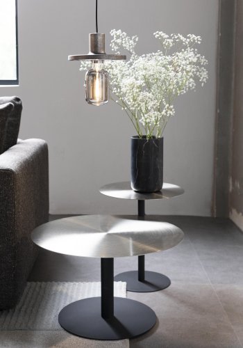 ZUIVER Fajen vase, rund - svart marmor