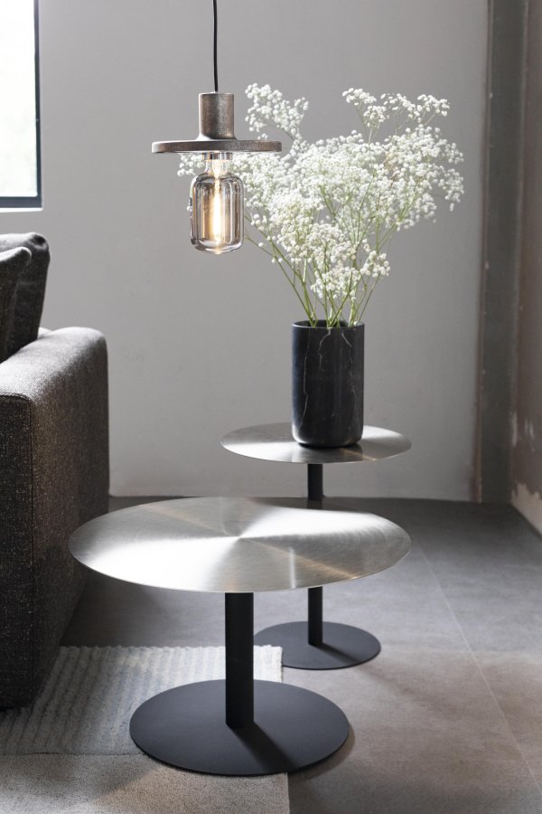 ZUIVER Fajen vase, rund - svart marmor