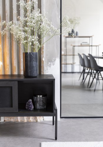 ZUIVER Fajen vase, rund - svart marmor